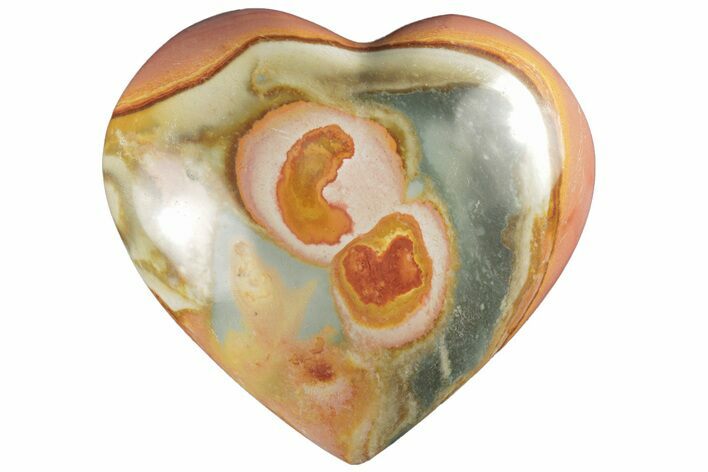 Wide, Polychrome Jasper Heart - Madagascar #205218